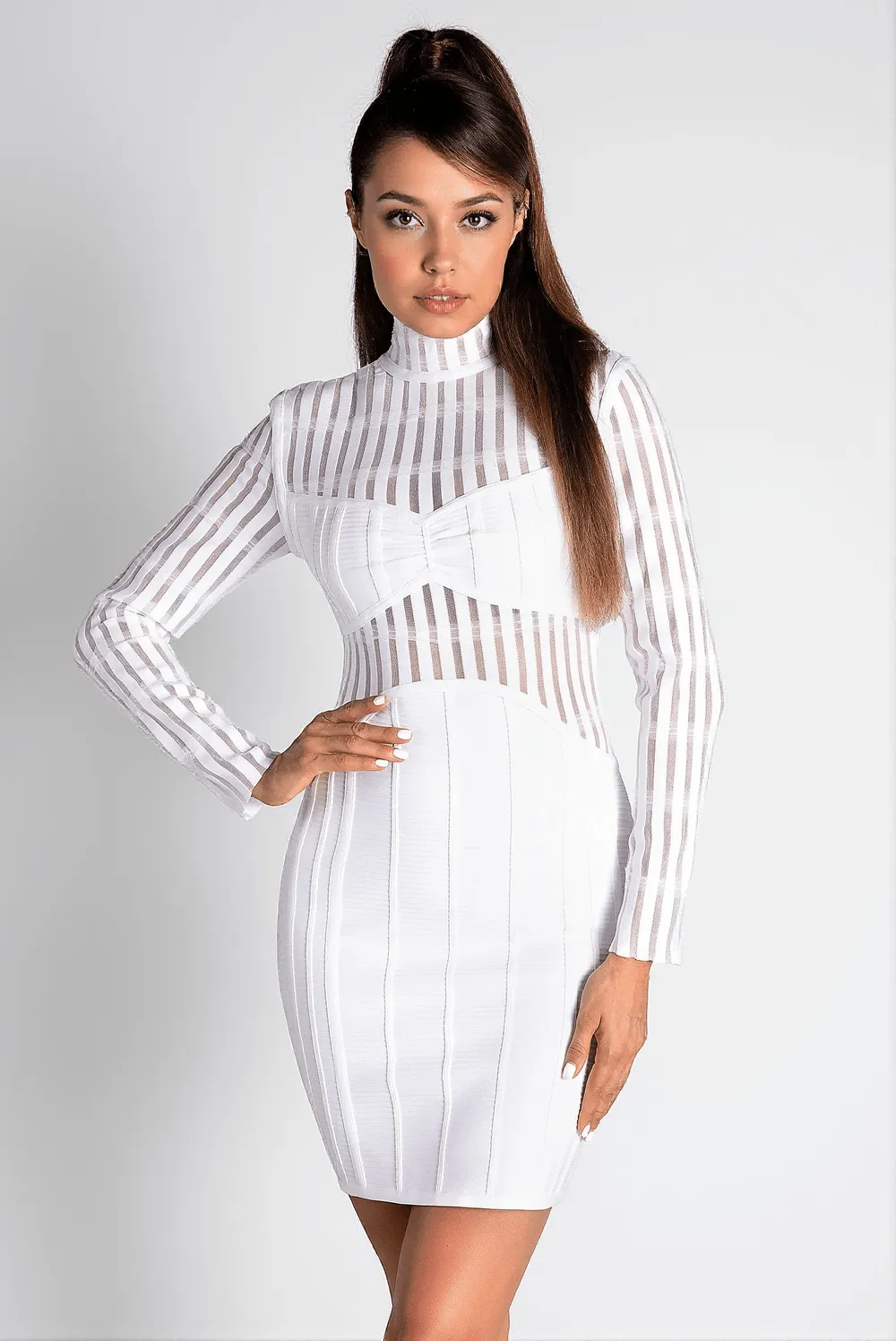 Nitya Mesh Bandage Mini Dress