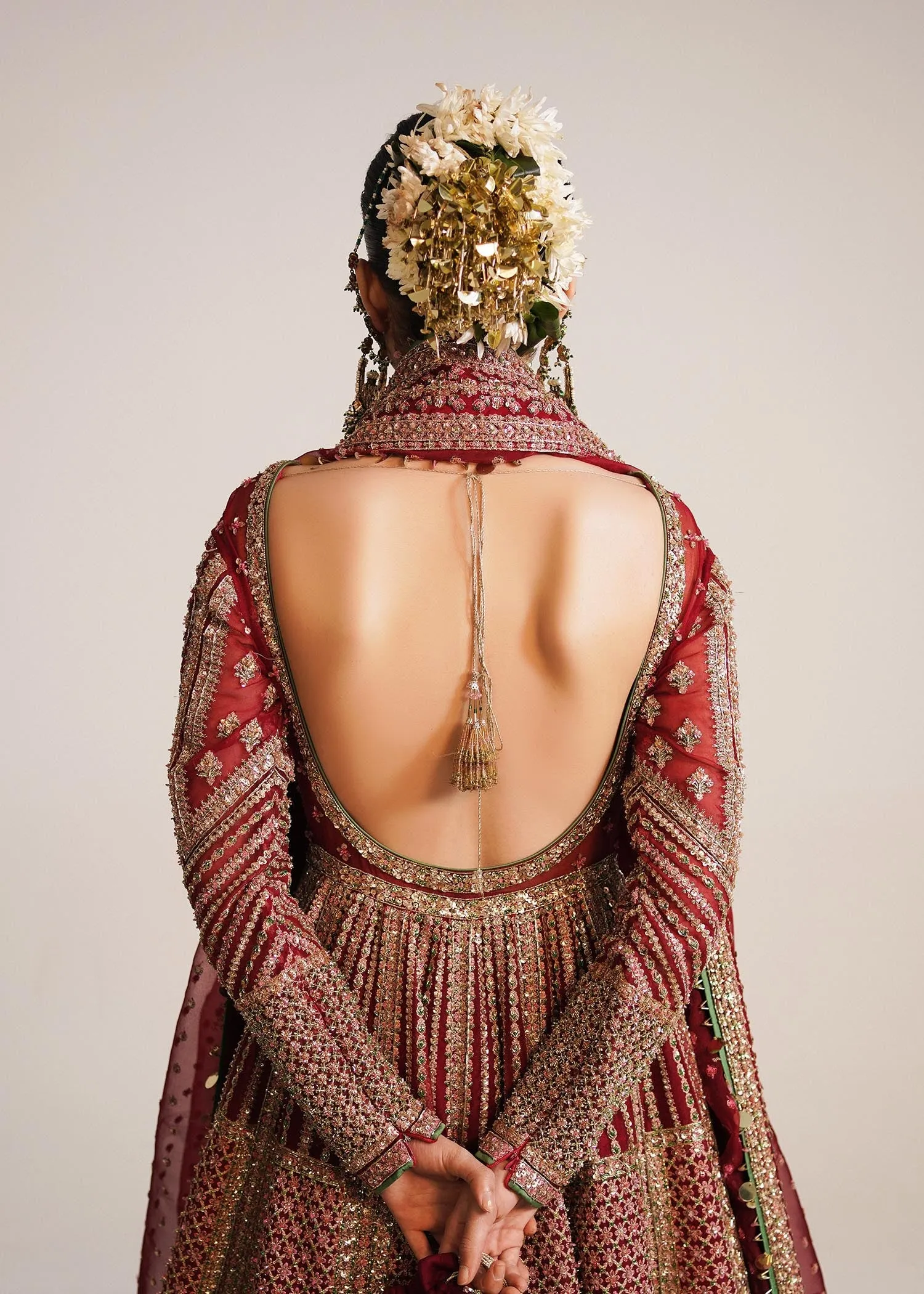 Pakistani Bridal Dress in Pishwas and Lehenga Style