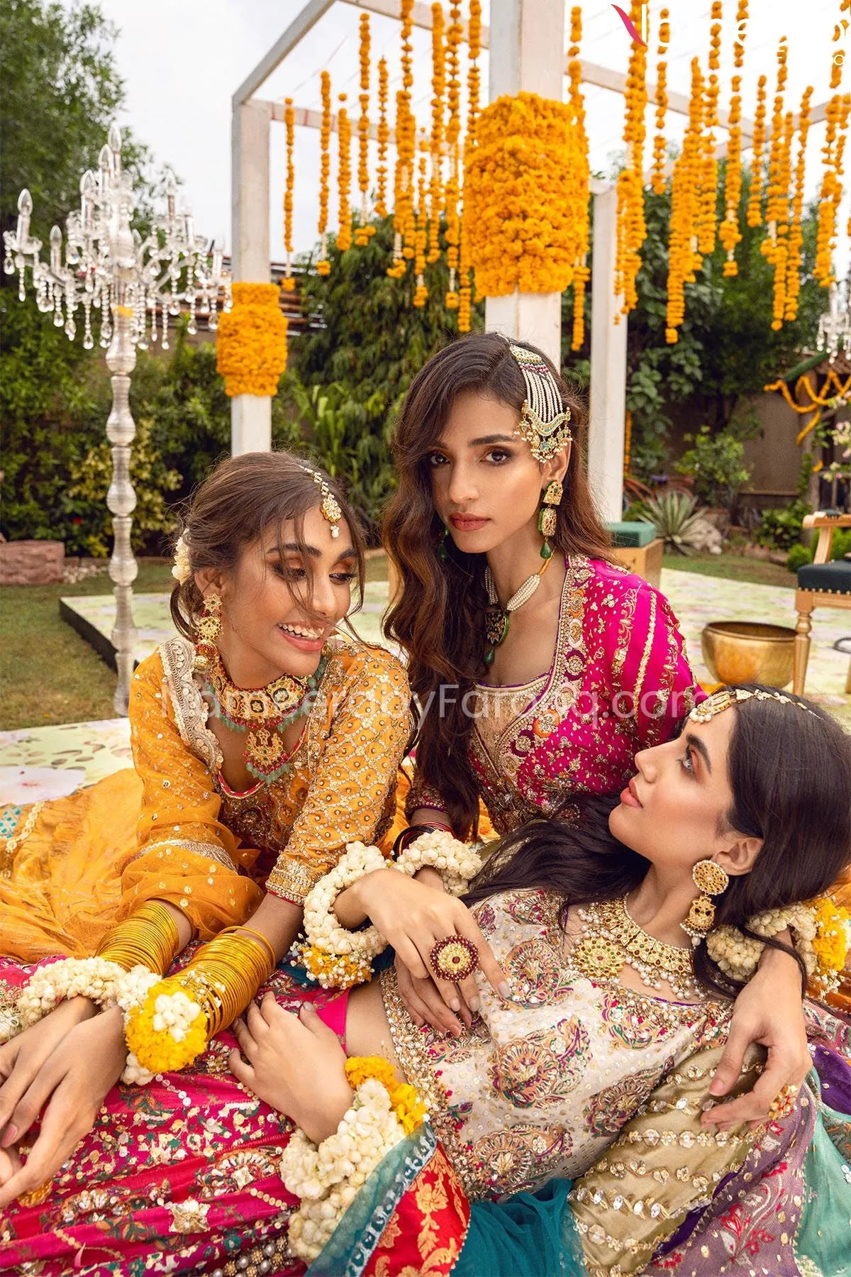 Pakistani Choli and Yellow Bridal Lehenga Online #BS606