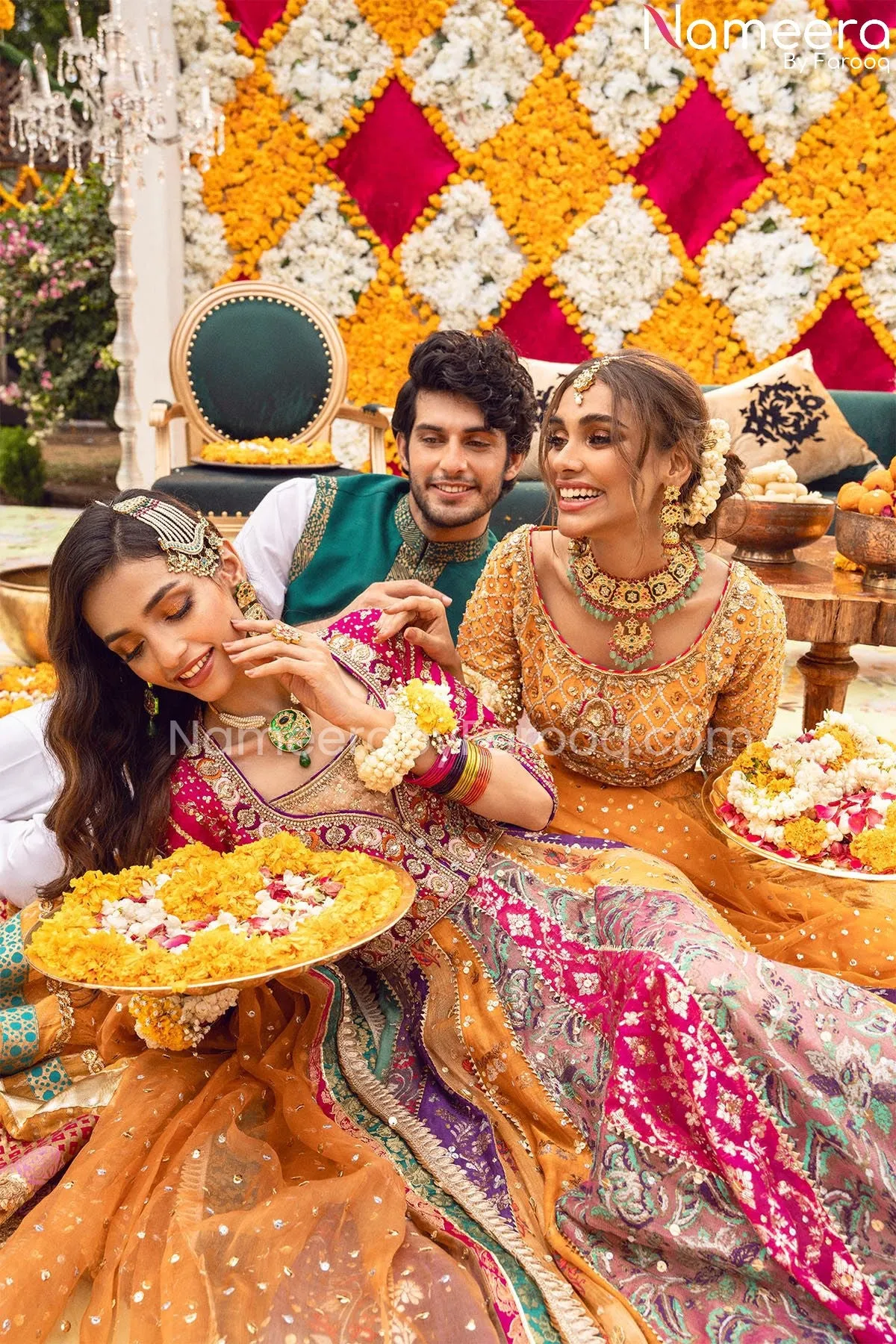 Pakistani Choli and Yellow Bridal Lehenga Online #BS606