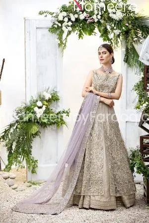 Pakistani Designer Bridal Wear Front Open Gown #BN209