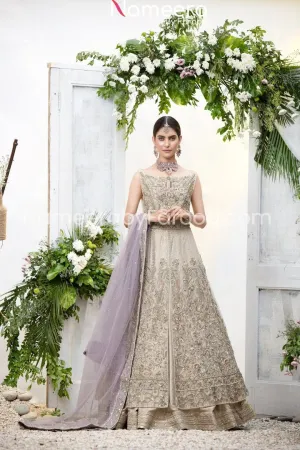 Pakistani Designer Bridal Wear Front Open Gown #BN209