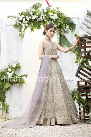 Pakistani Designer Bridal Wear Front Open Gown #BN209