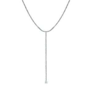 PEAR SHAPED Y TENNIS NECKLACE