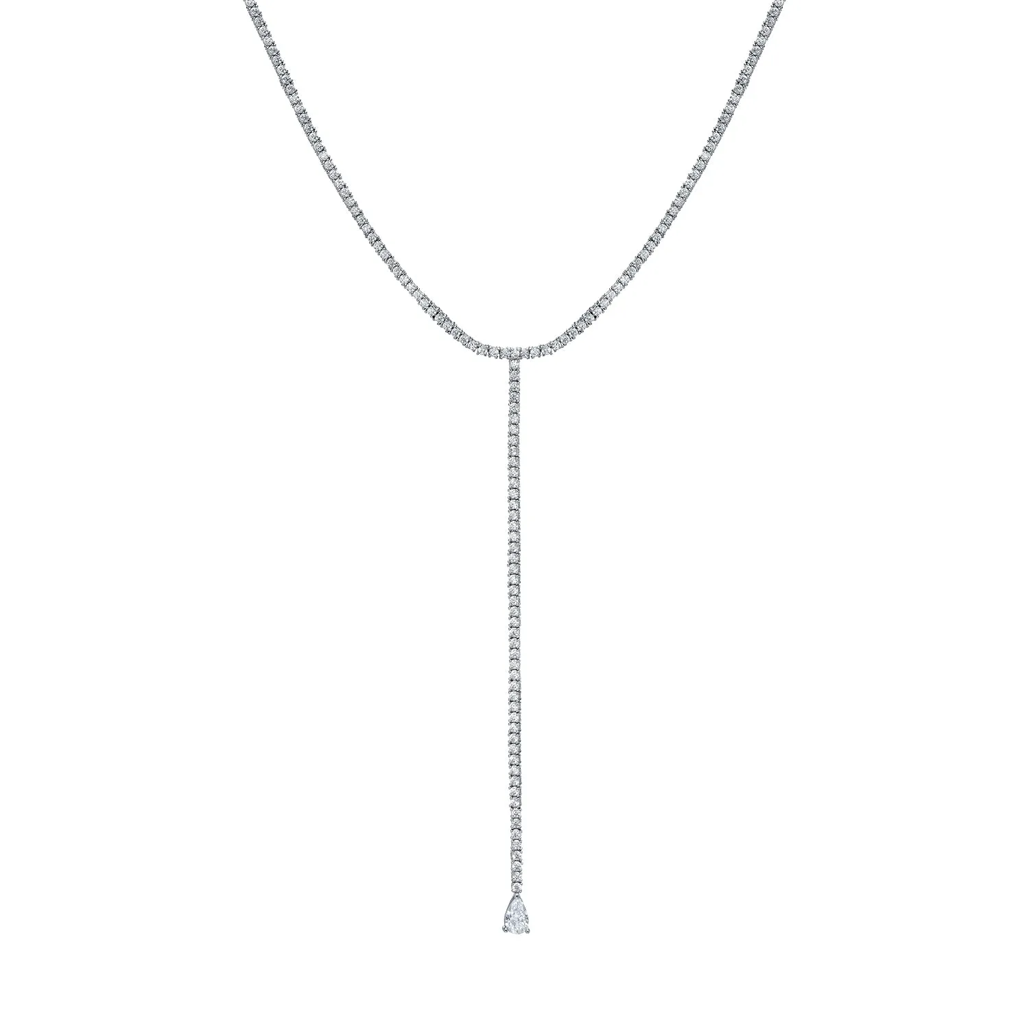 PEAR SHAPED Y TENNIS NECKLACE