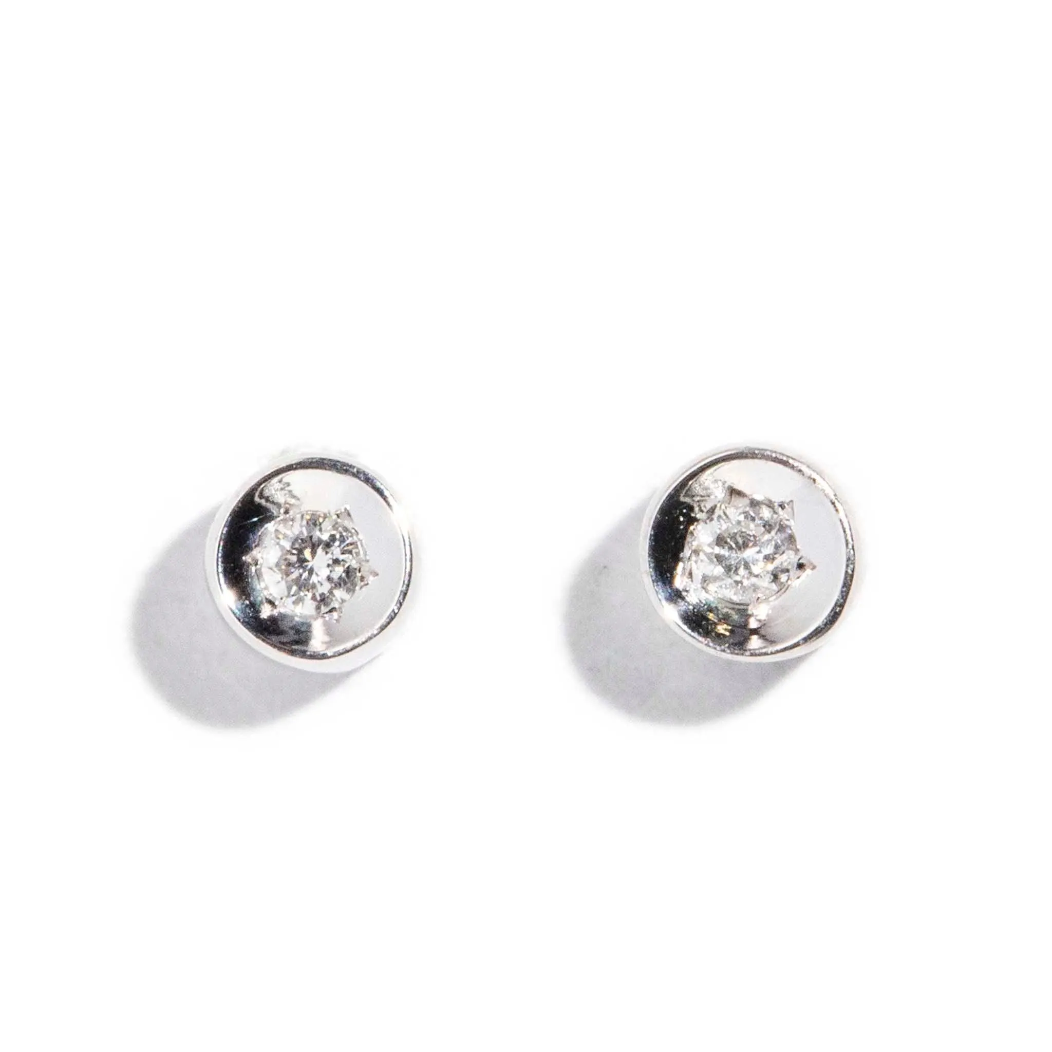 Petra 1990s Re-invented Diamond Studs 18ct Gold