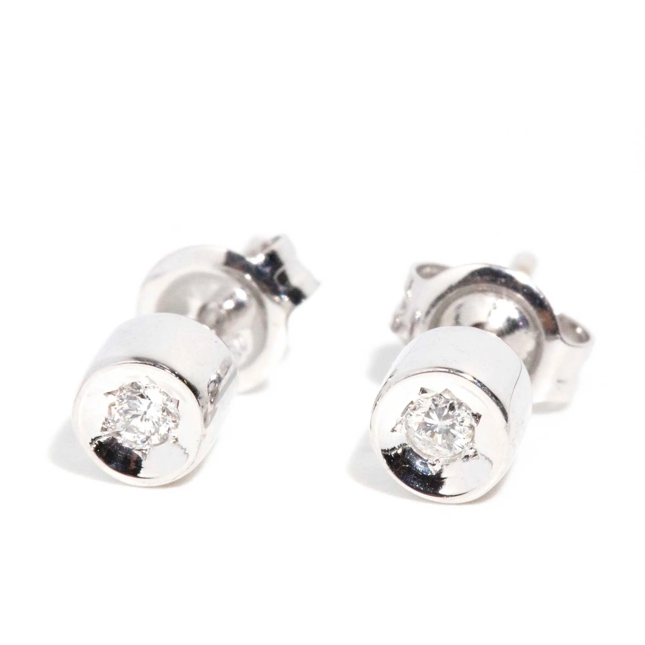 Petra 1990s Re-invented Diamond Studs 18ct Gold