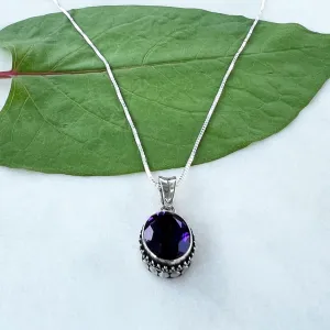 Pre-order - Amethyst Filigree Necklace - Sterling Silver, Indonesia