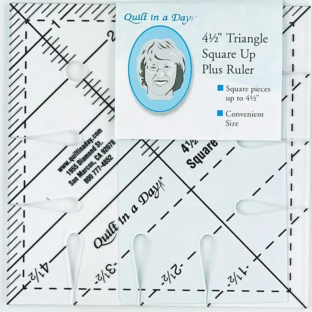Quilt In A Day Triangle Square Up Plus Ruler 4½"