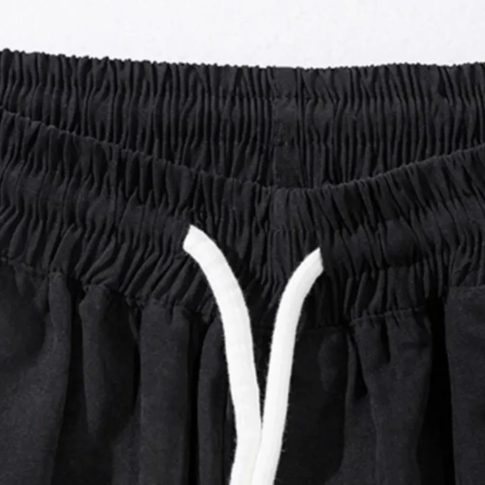 "Letter Embroidery Suede" Shorts