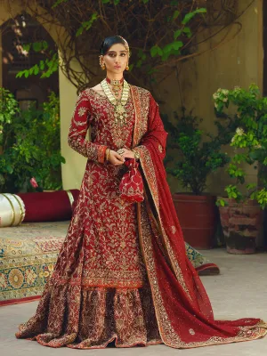 Red Lehenga Kameez and Dupatta Pakistani Bridal Dress