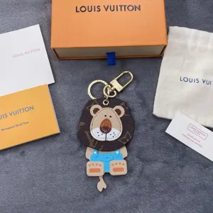 Regal Roar Monogram Lion Luxe Keychain