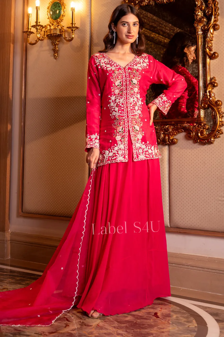 Regal Rouge-Skirt Set
