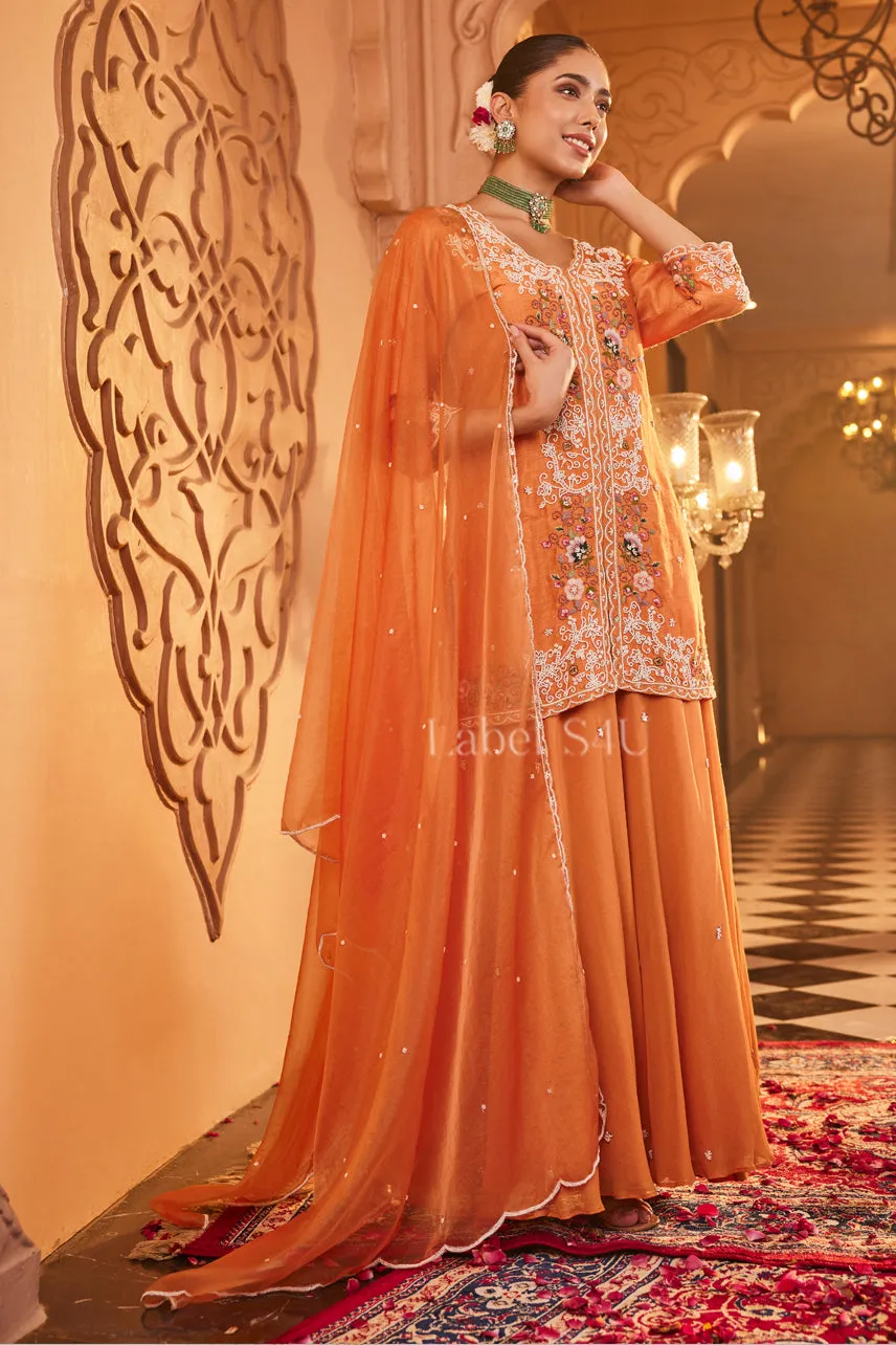 Regal Rouge-Skirt Set