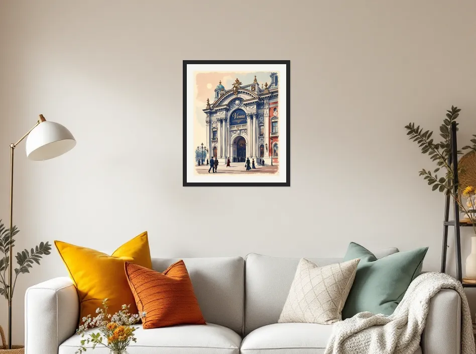 Regal Vienna Opera House Elegance Wall Art Poster
