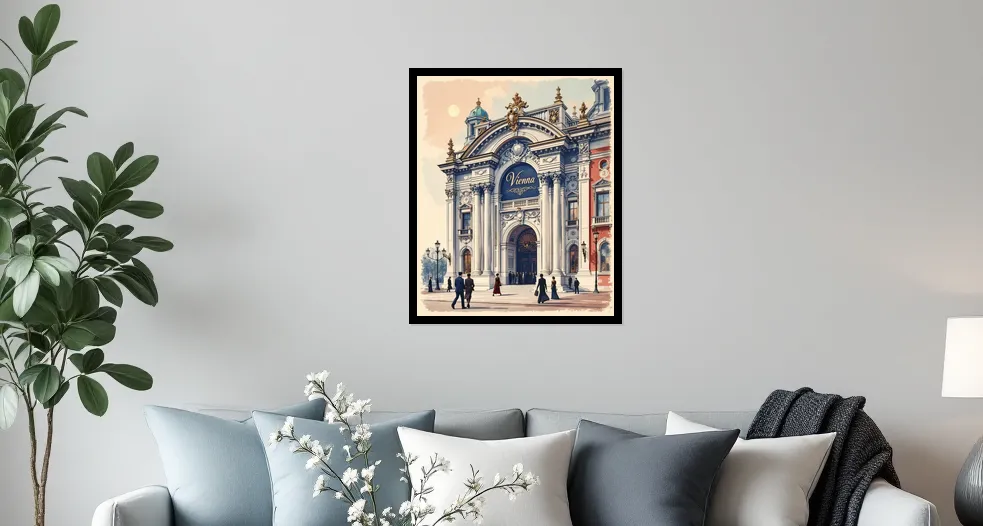 Regal Vienna Opera House Elegance Wall Art Poster