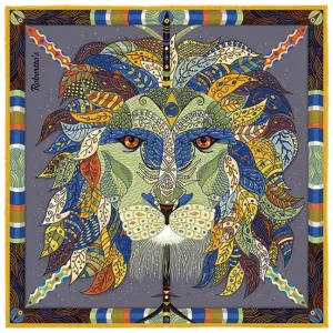 Robertto's Leo Metal Grey Pocket Square