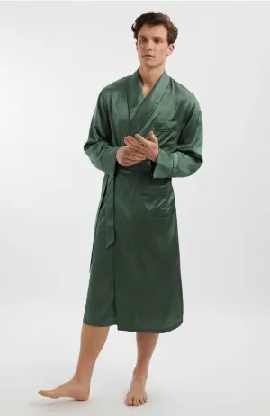 Royal Olive Robe - Luxurious Loungewear Collection