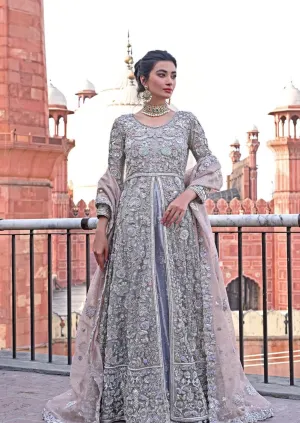 Royal Pakistani Bridal Frock with Sharara Dress #BS827