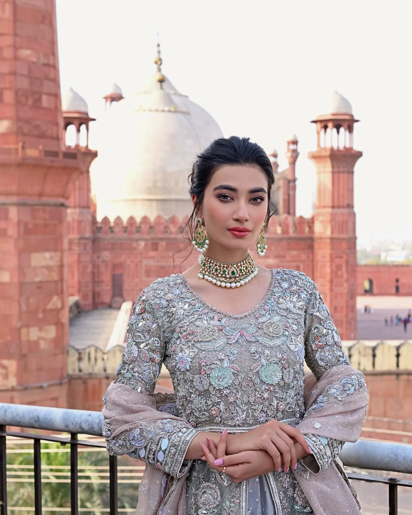 Royal Pakistani Bridal Frock with Sharara Dress #BS827