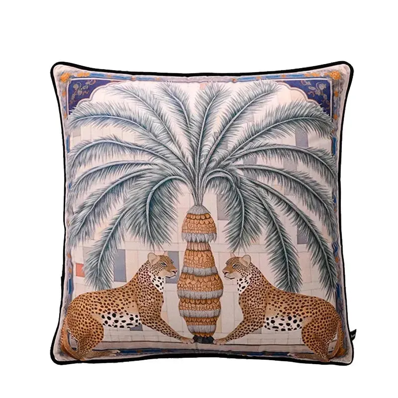 Sago Cycas Panthera Velvet Throw Pillow Cover