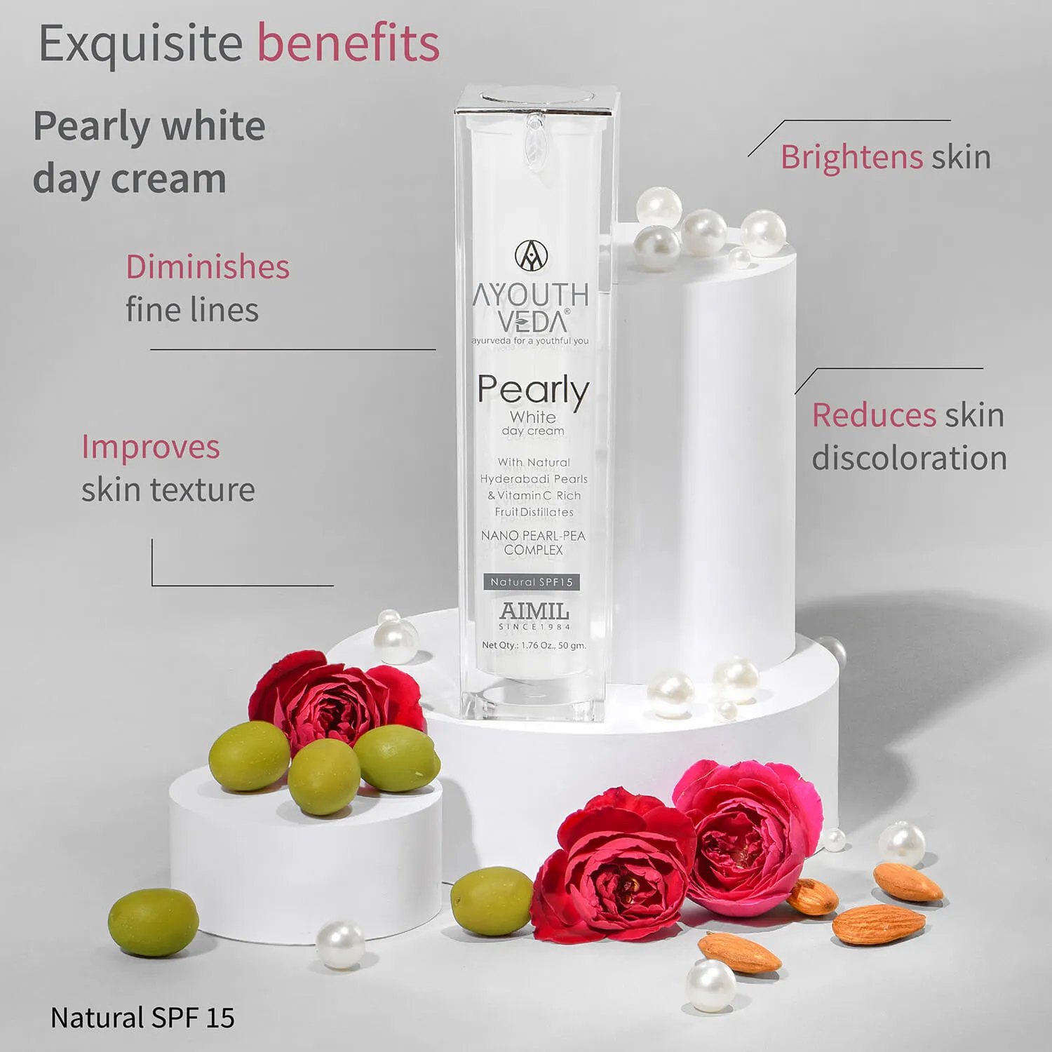 Skin Brightening Regimen | Pearly white face wash 100 ml , Day Cream g , Night Cream 50g