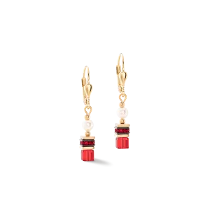 Sparkling Princess earrings gold-red