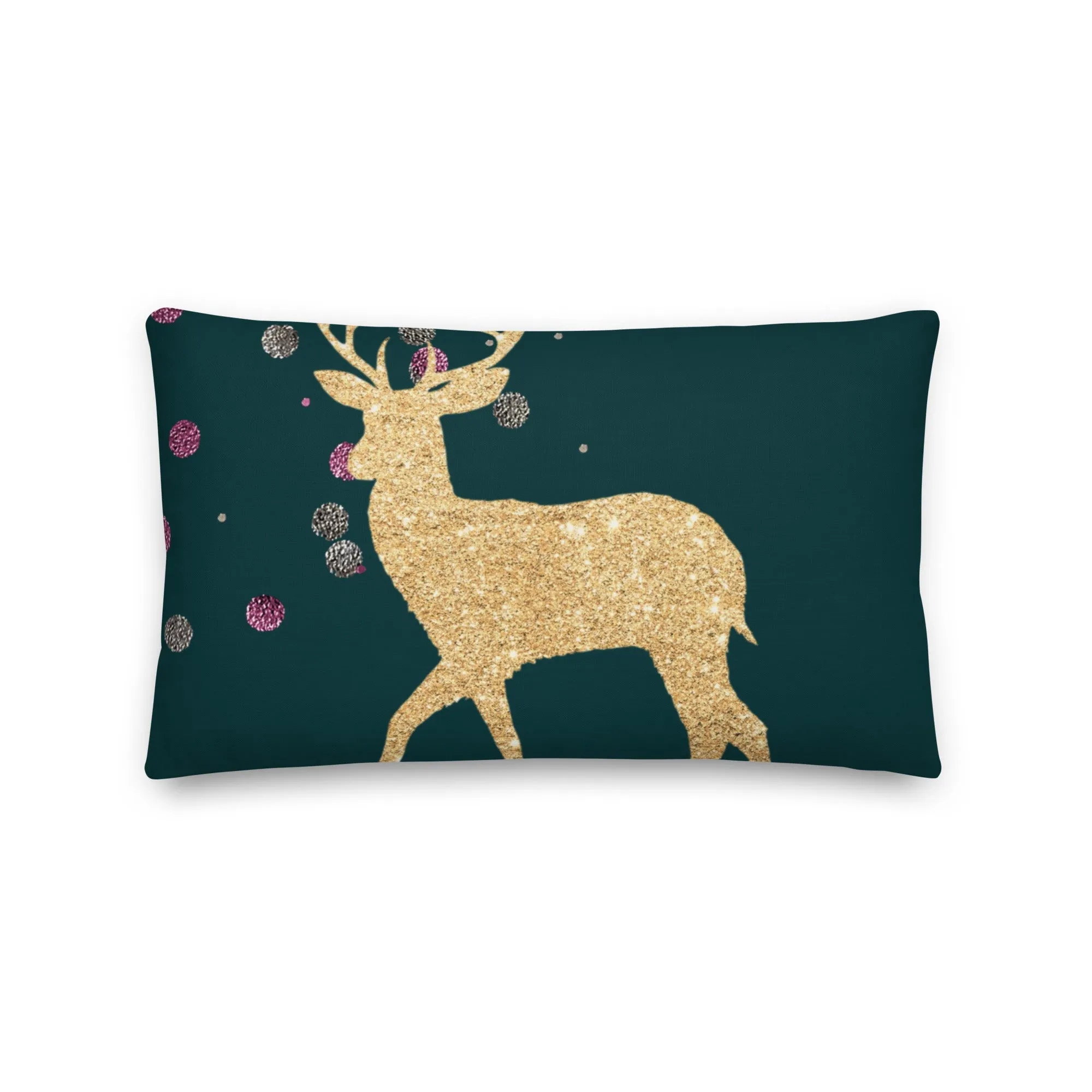 Sparkling Stag Luxe Throw Pillow