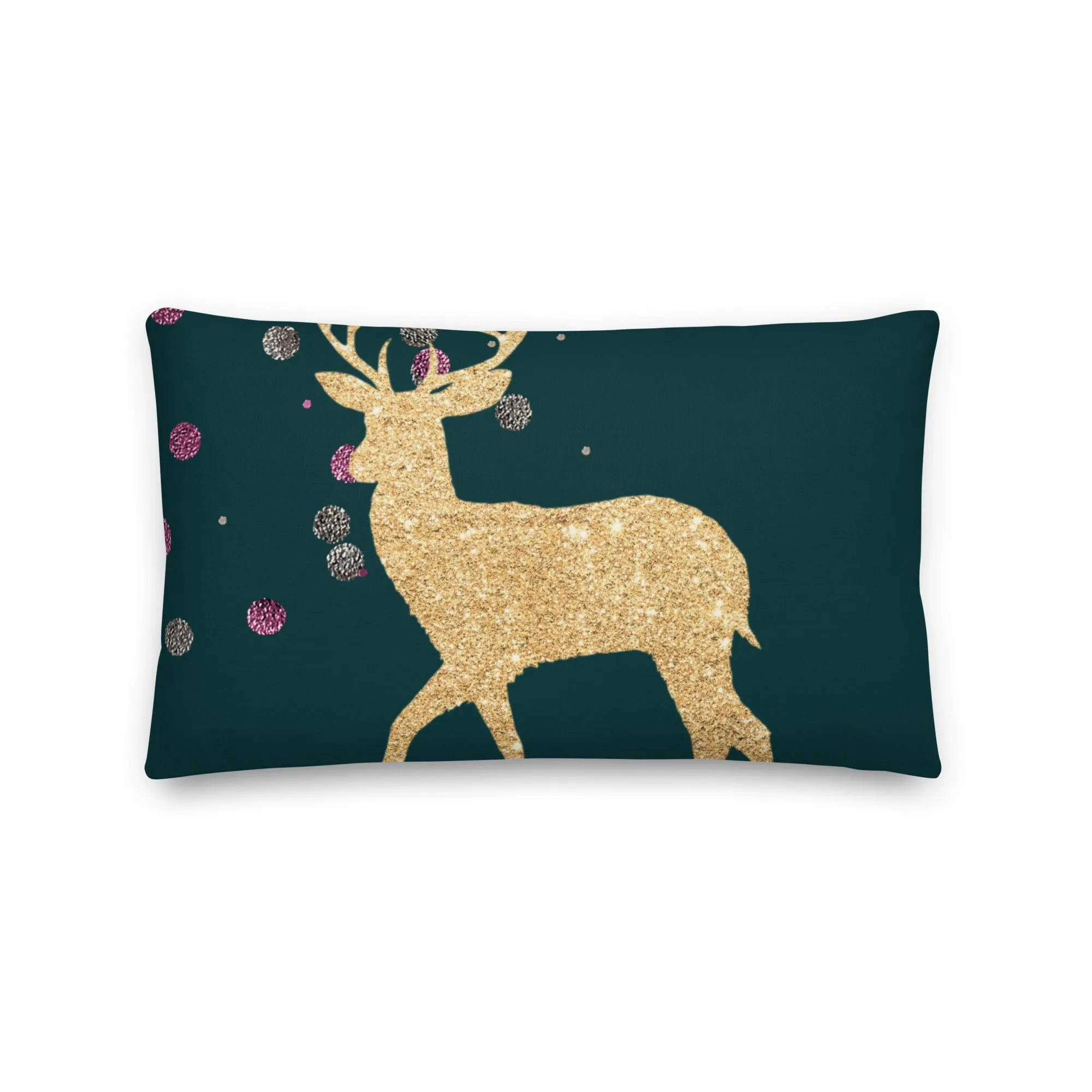 Sparkling Stag Luxe Throw Pillow