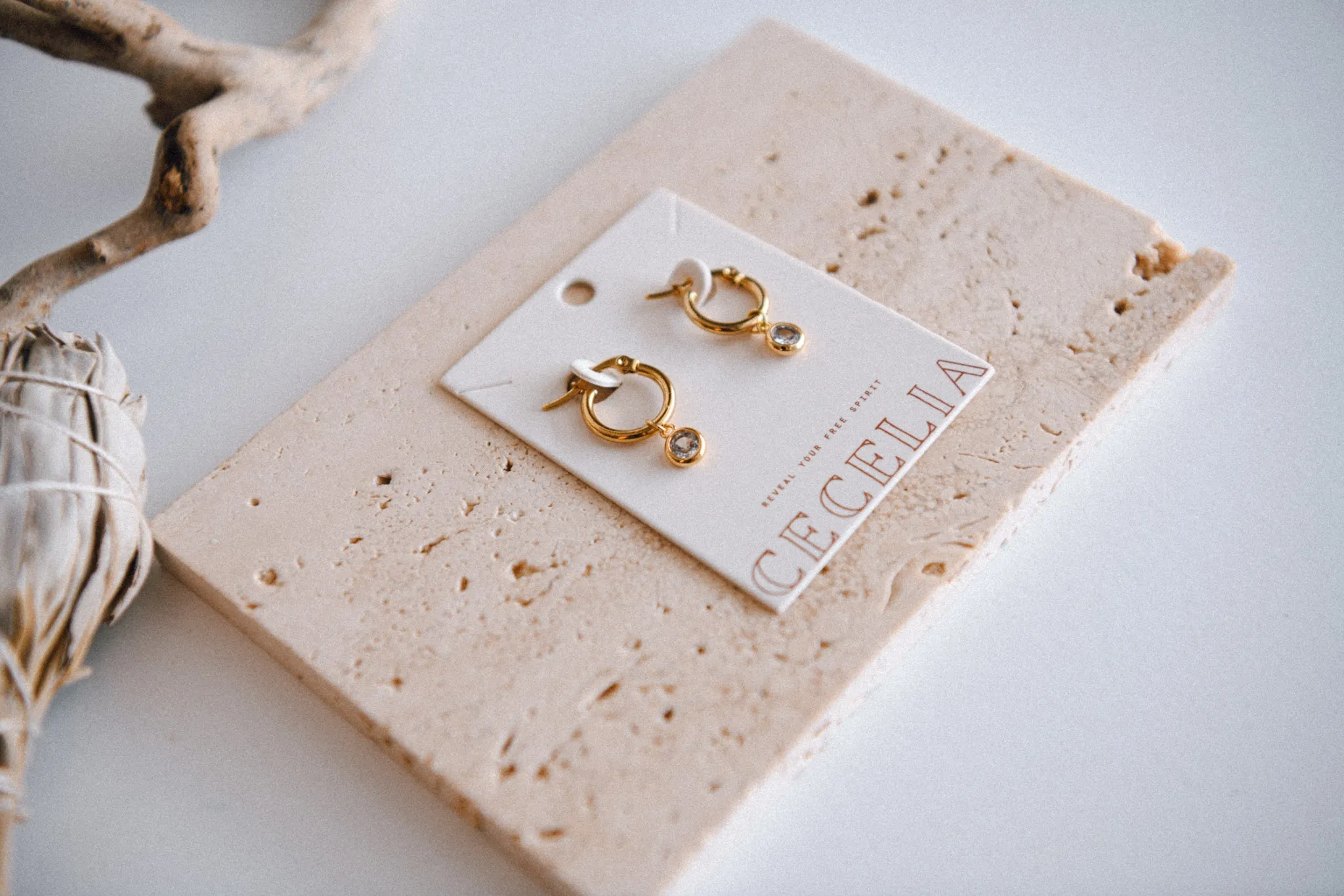 Starlit Shine Cubic Zirconia Hoop Earrings – Gold Plated