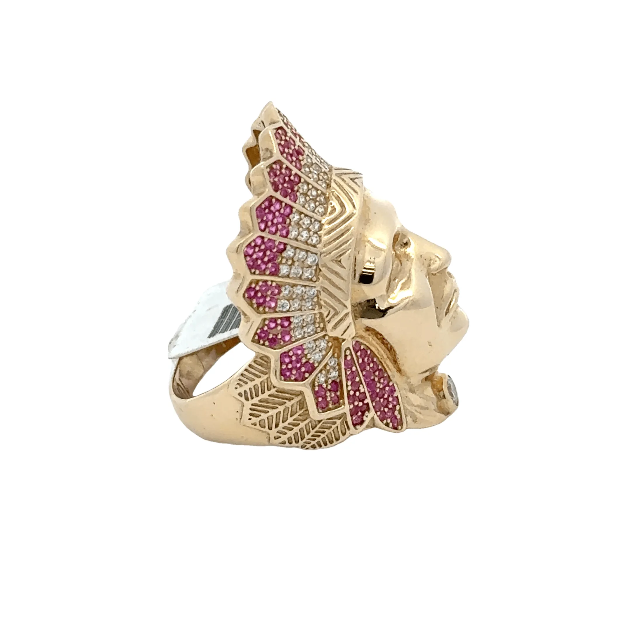 Stunning Native American Chief Ring 10k