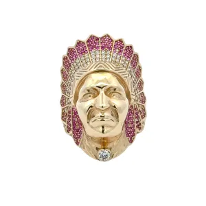 Stunning Native American Chief Ring 10k