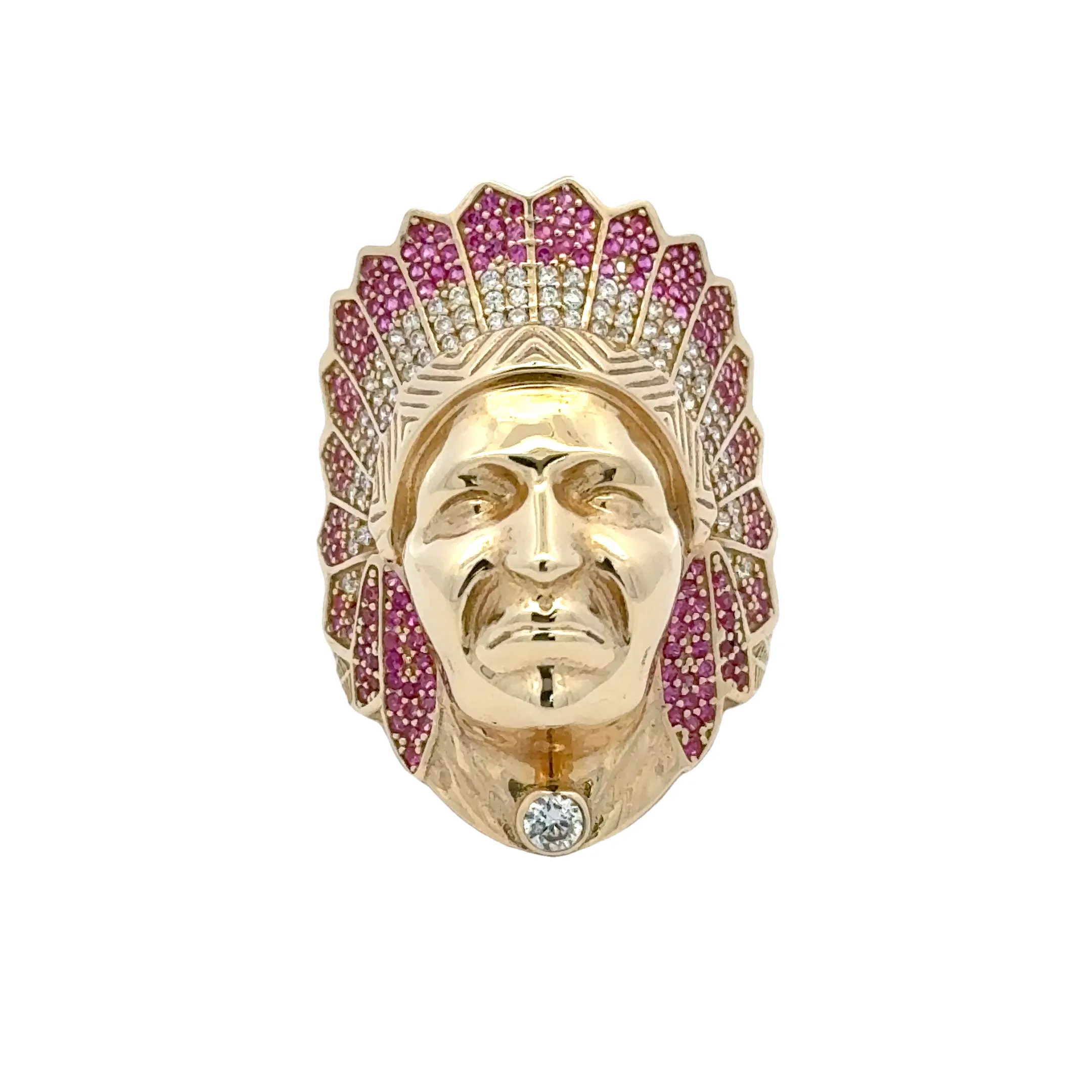 Stunning Native American Chief Ring 10k