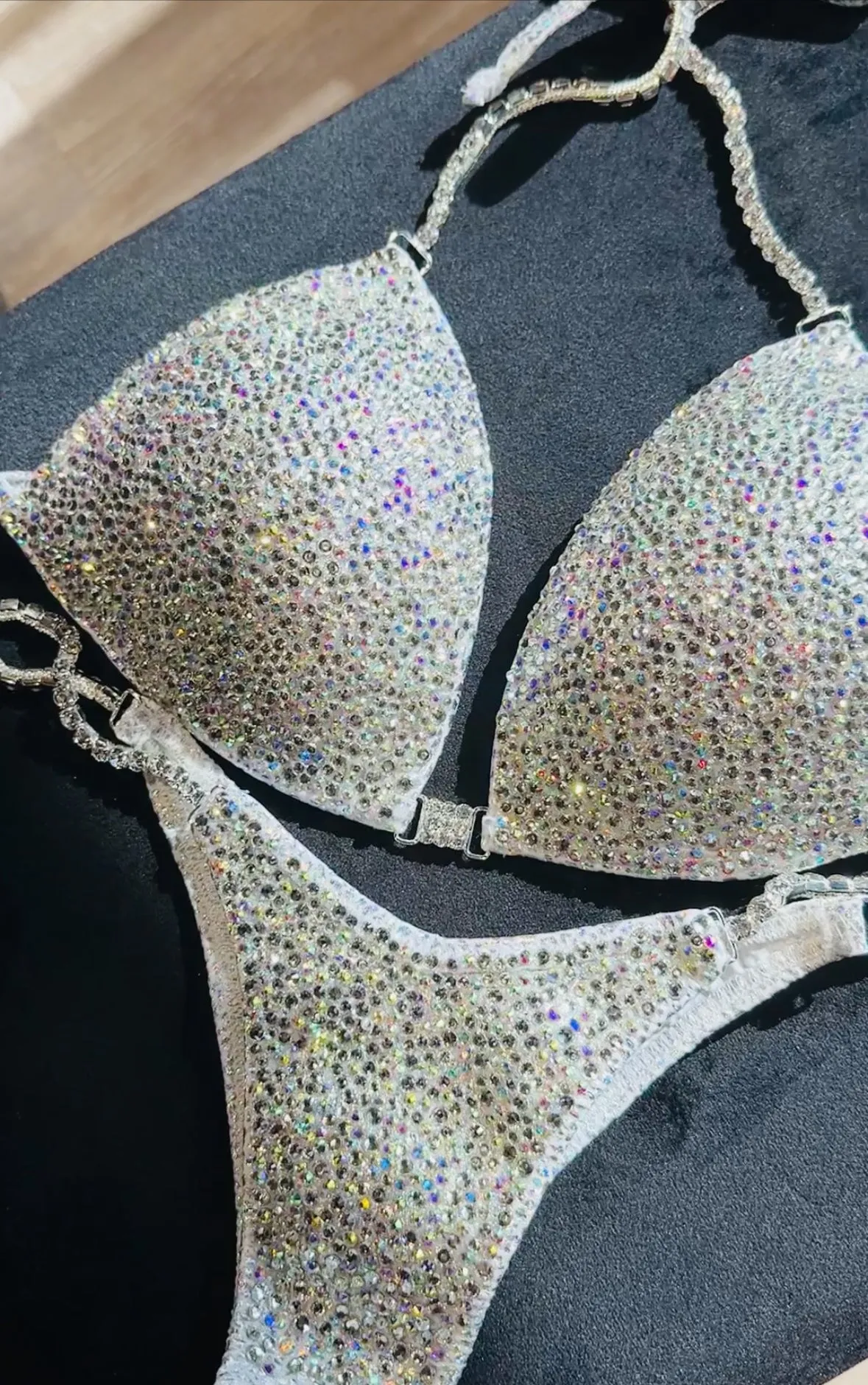 Super White Sparkle Competition Bikini