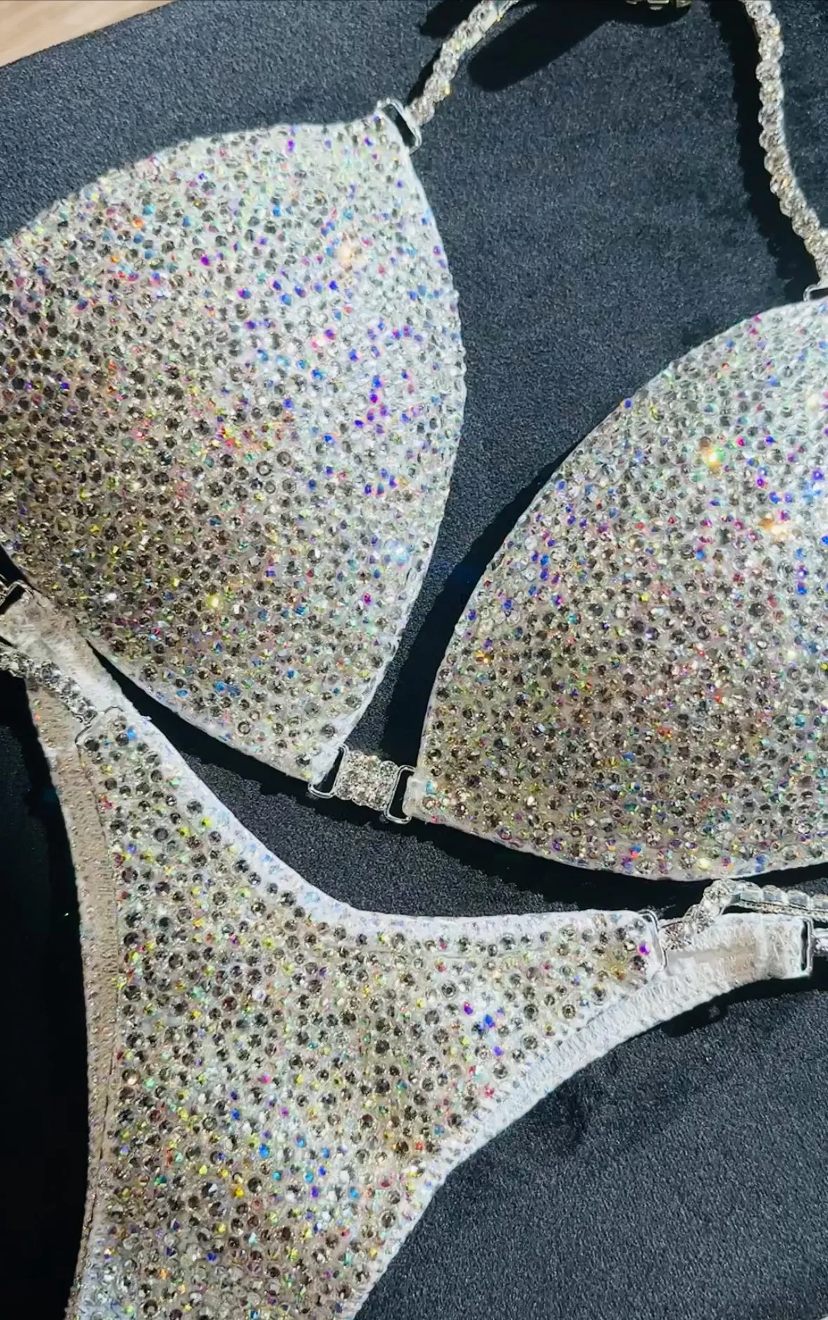 Super White Sparkle Competition Bikini