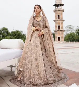 Tea Pink Bridal Lehenga with Choli and Dupatta Dress