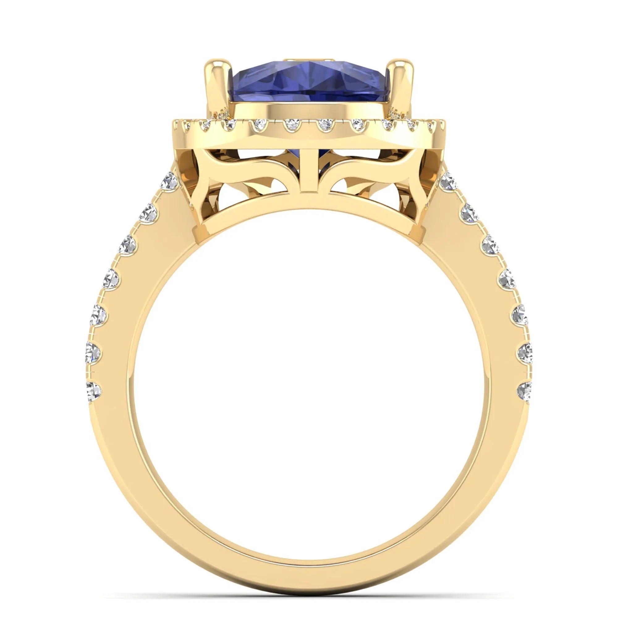 Teardrop Pear Tanzanite and Diamond Ring