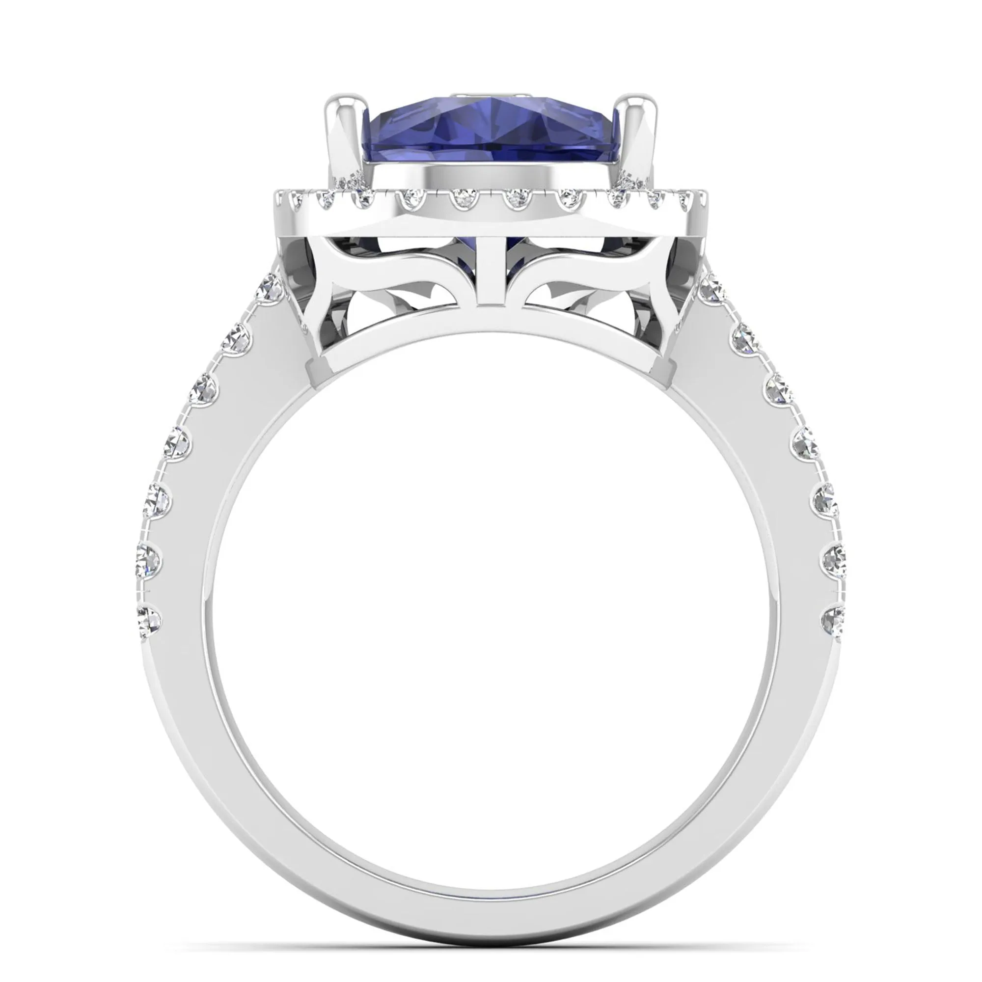 Teardrop Pear Tanzanite and Diamond Ring