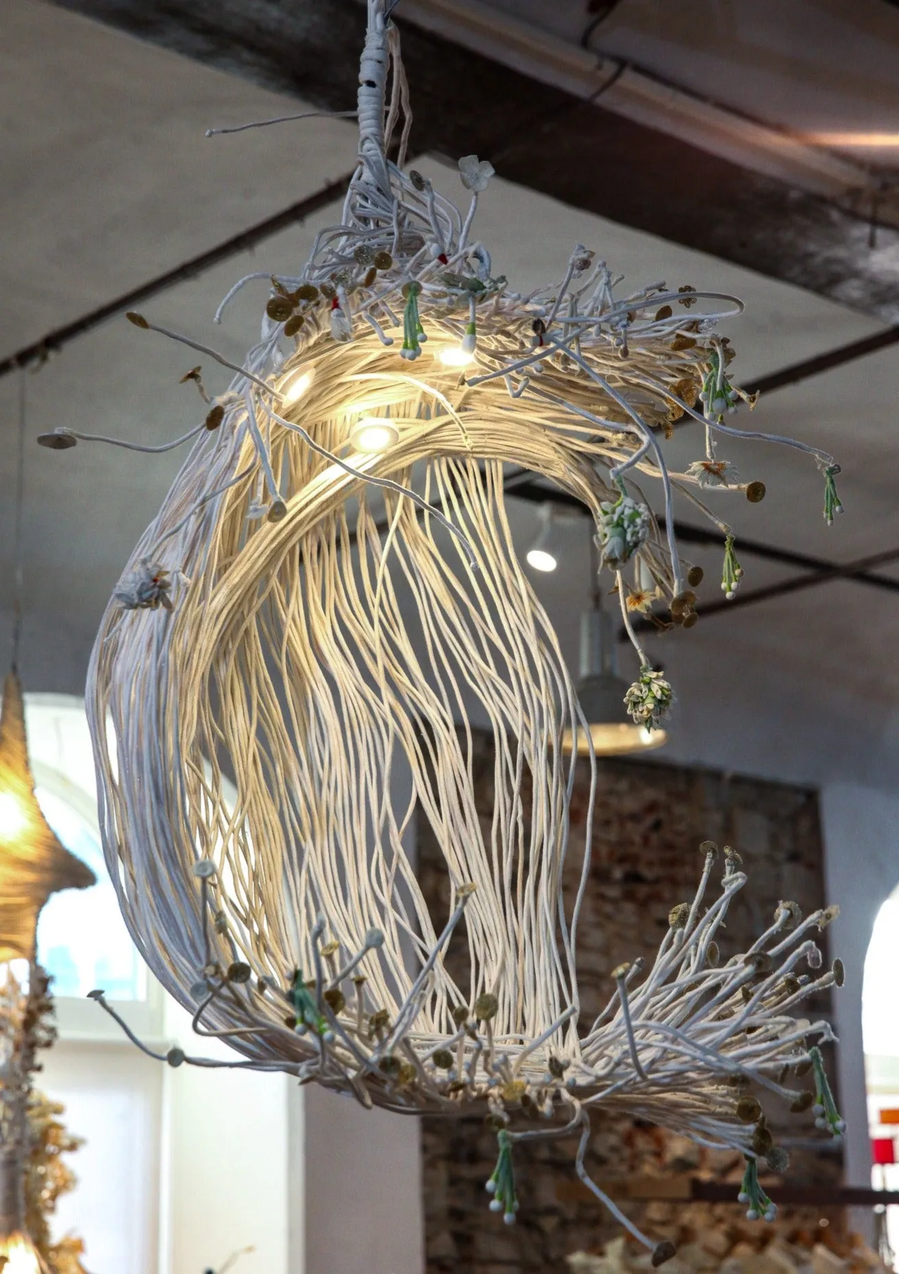 Textile sphere Lamp