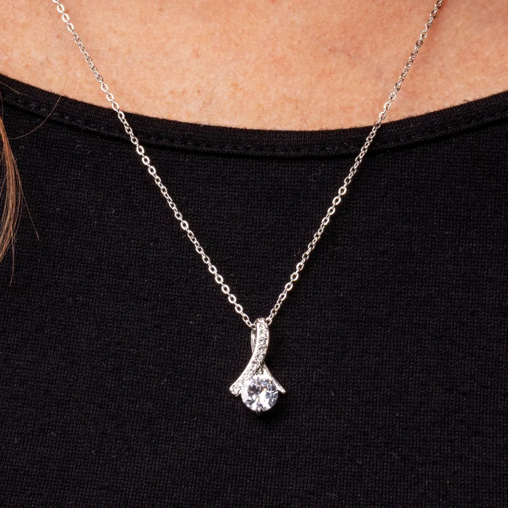 To My Wife Sparkling Necklace Gift with Message