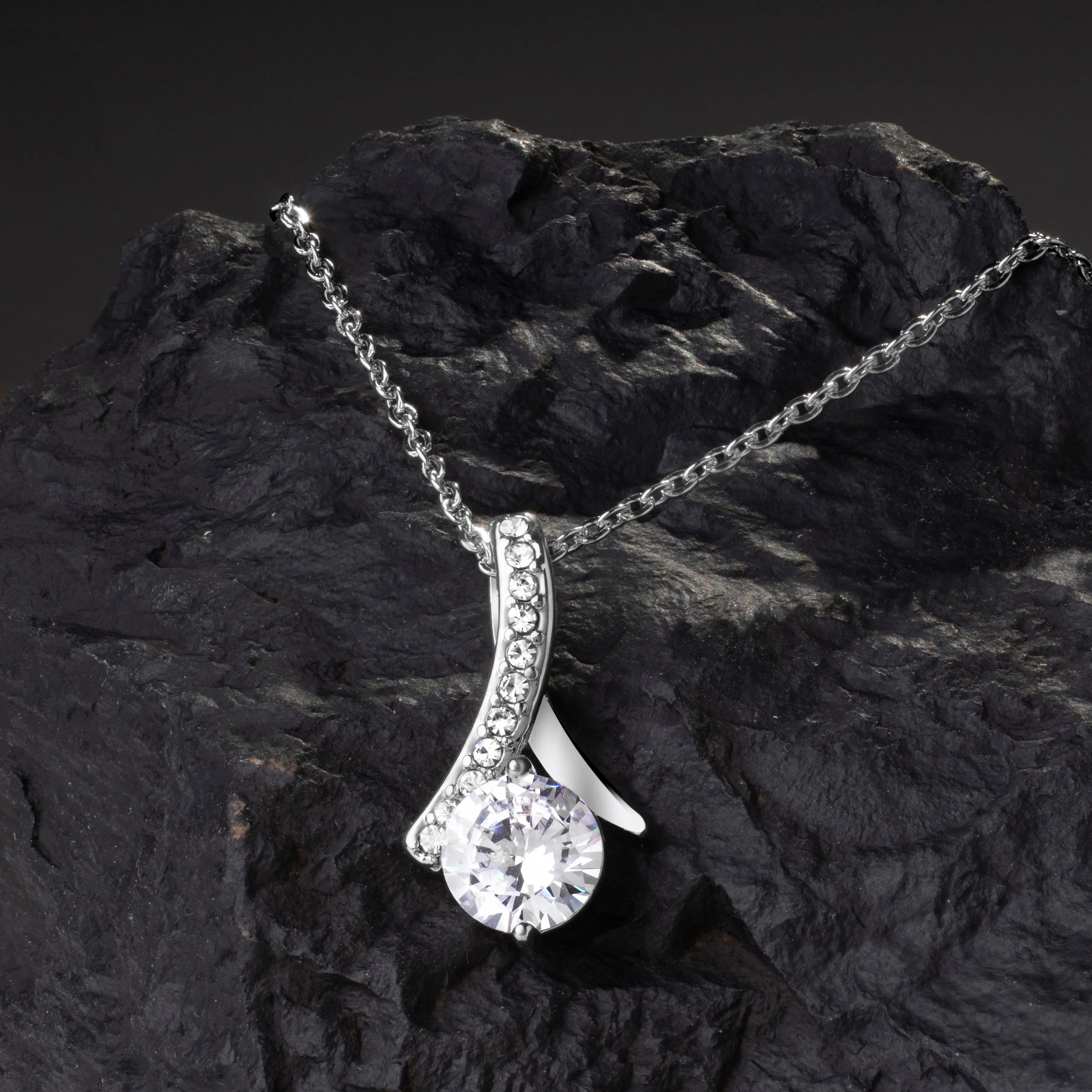 To My Wife Sparkling Necklace Gift with Message