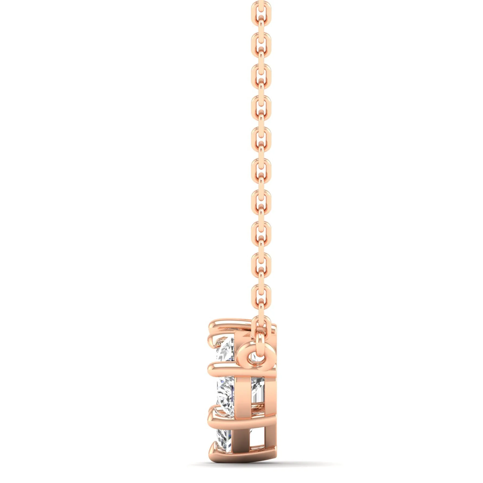 Toi et Moi Pear and Emerald Lab Diamond Necklace