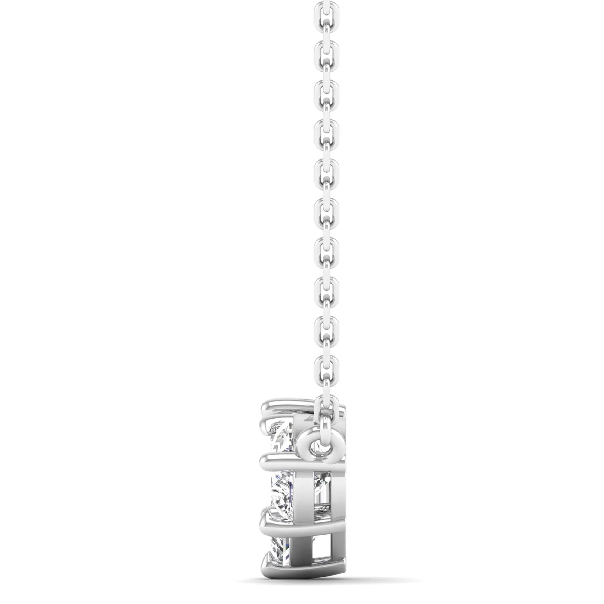 Toi et Moi Pear and Emerald Lab Diamond Necklace