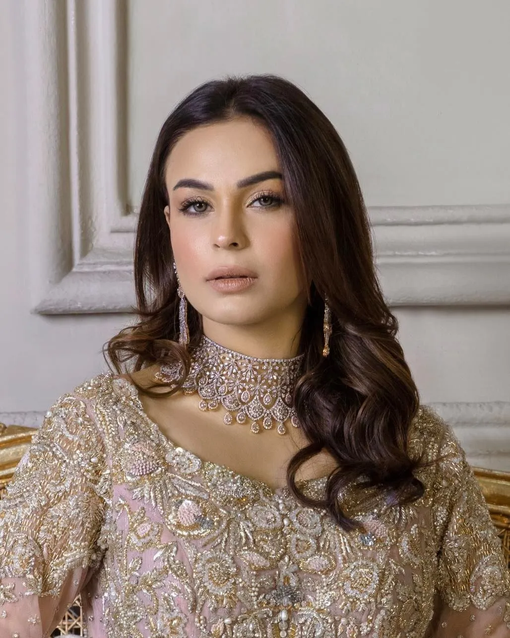 Traditional Pakistani Bridal Gown with Lehenga Dress