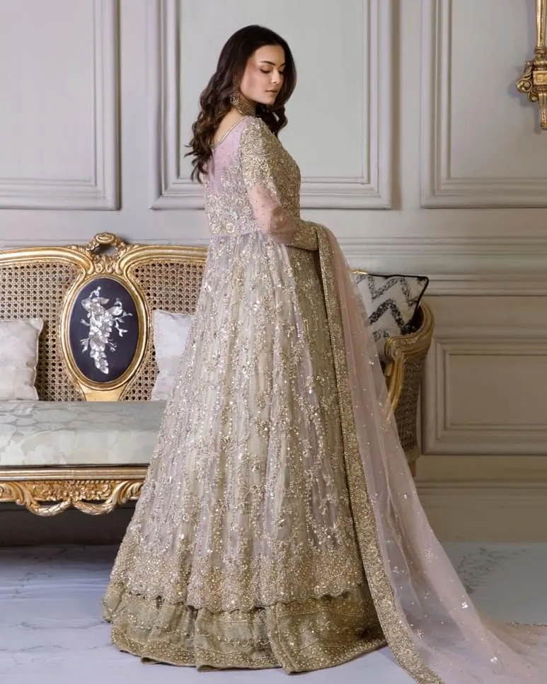 Traditional Pakistani Bridal Gown with Lehenga Dress