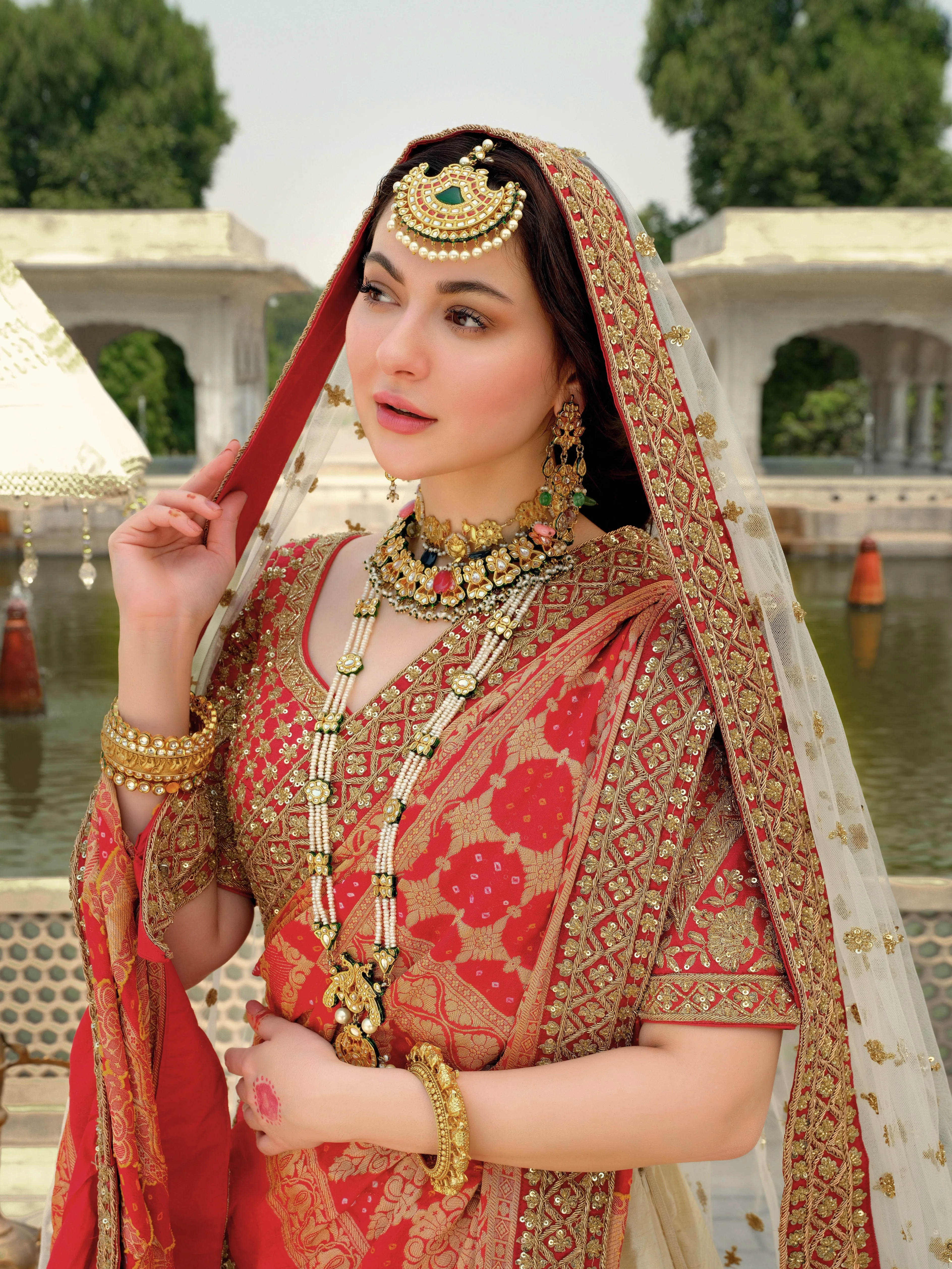 Traditional Pakistani Bridal Lehenga Choli with Dupatta