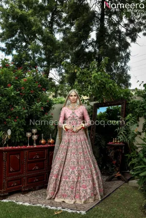 Traditional Pakistani Pink Bridal Lehenga Dress #BS603