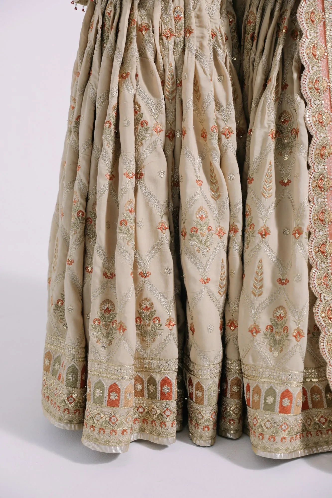 Traditional Rust Orange Sharara for Indian Bridal Wear