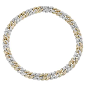 Two-Tone Gold & Diamond Link Necklace