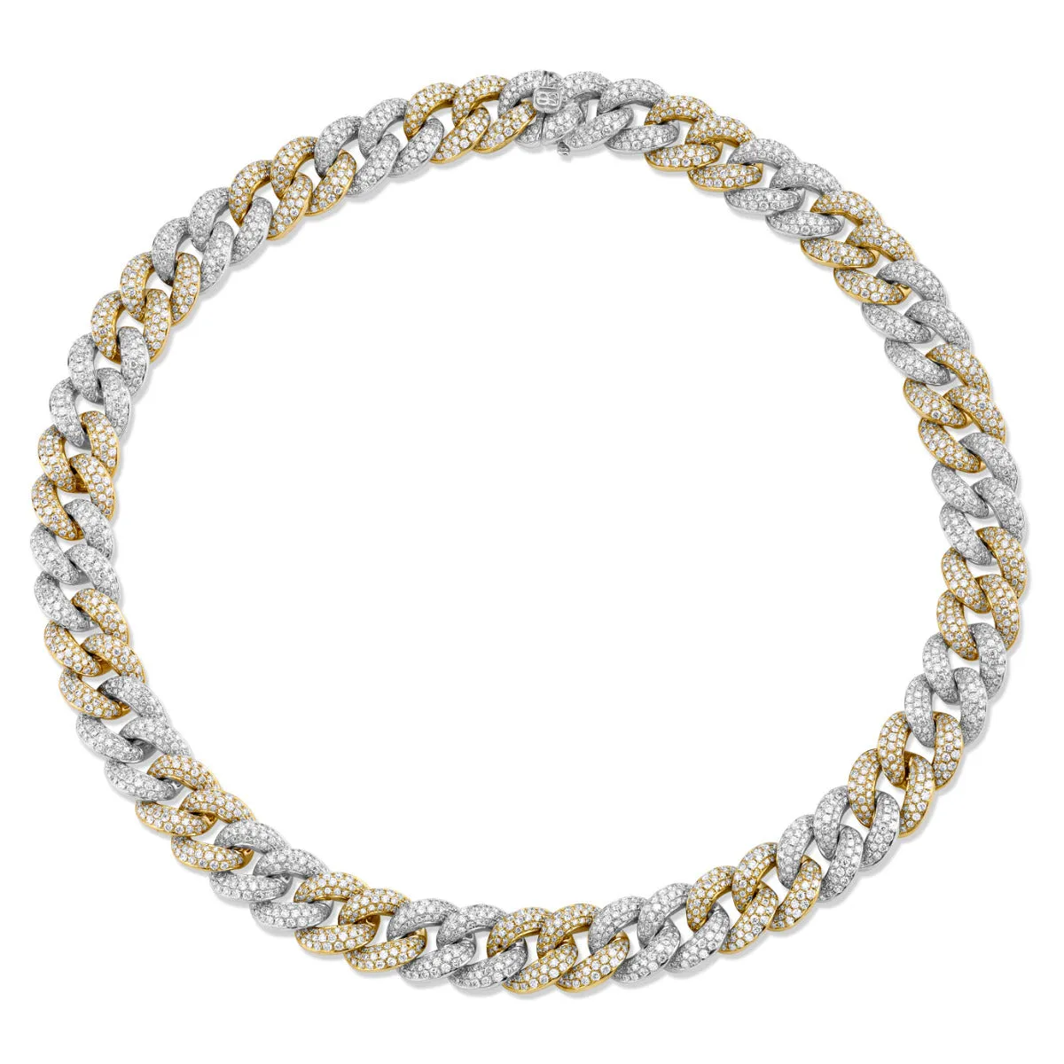 Two-Tone Gold & Diamond Link Necklace